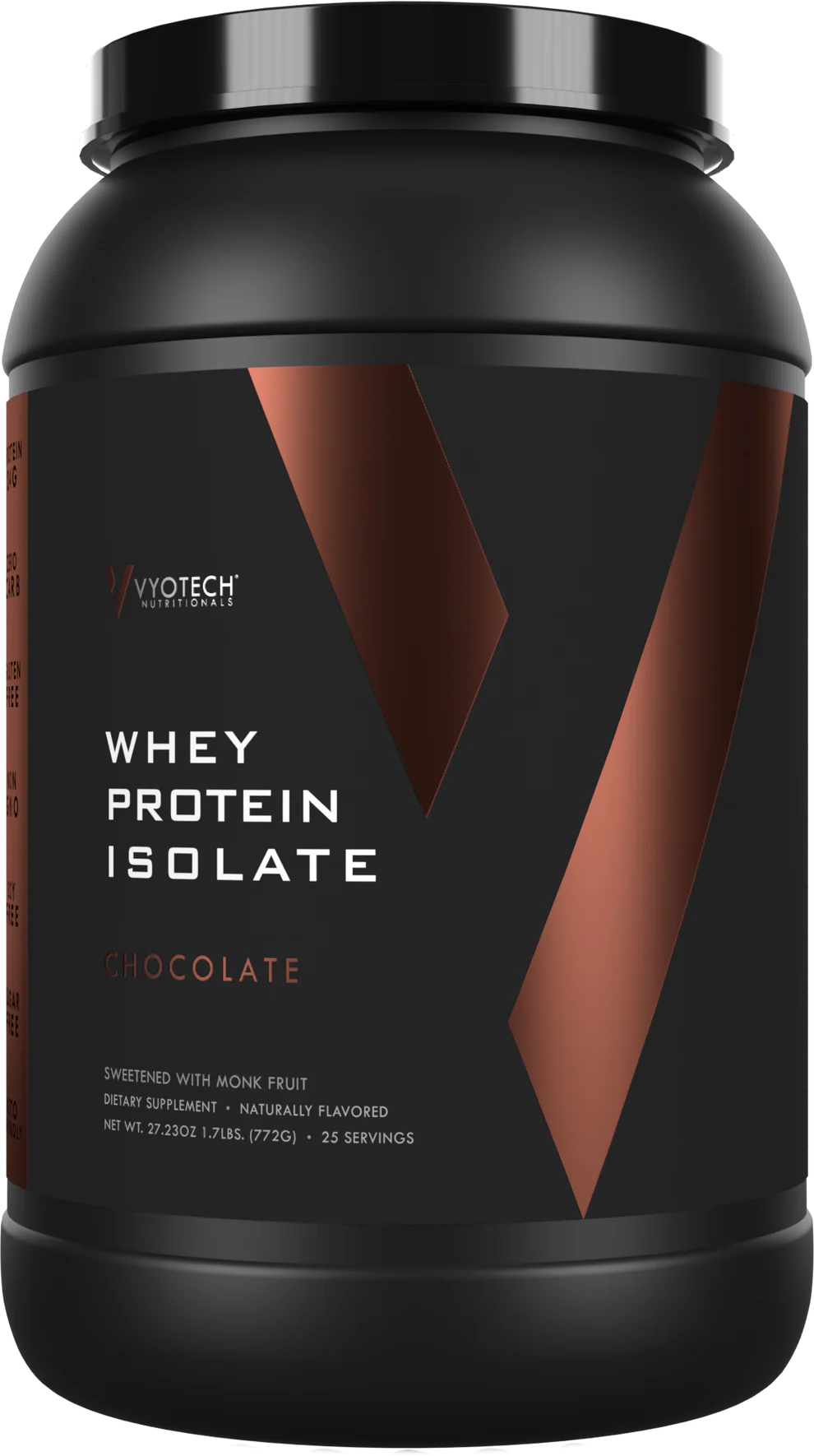 VYOTECH: Whey Protein Isolate + Digestive Enzymes + Monkfruit : Chocolate
