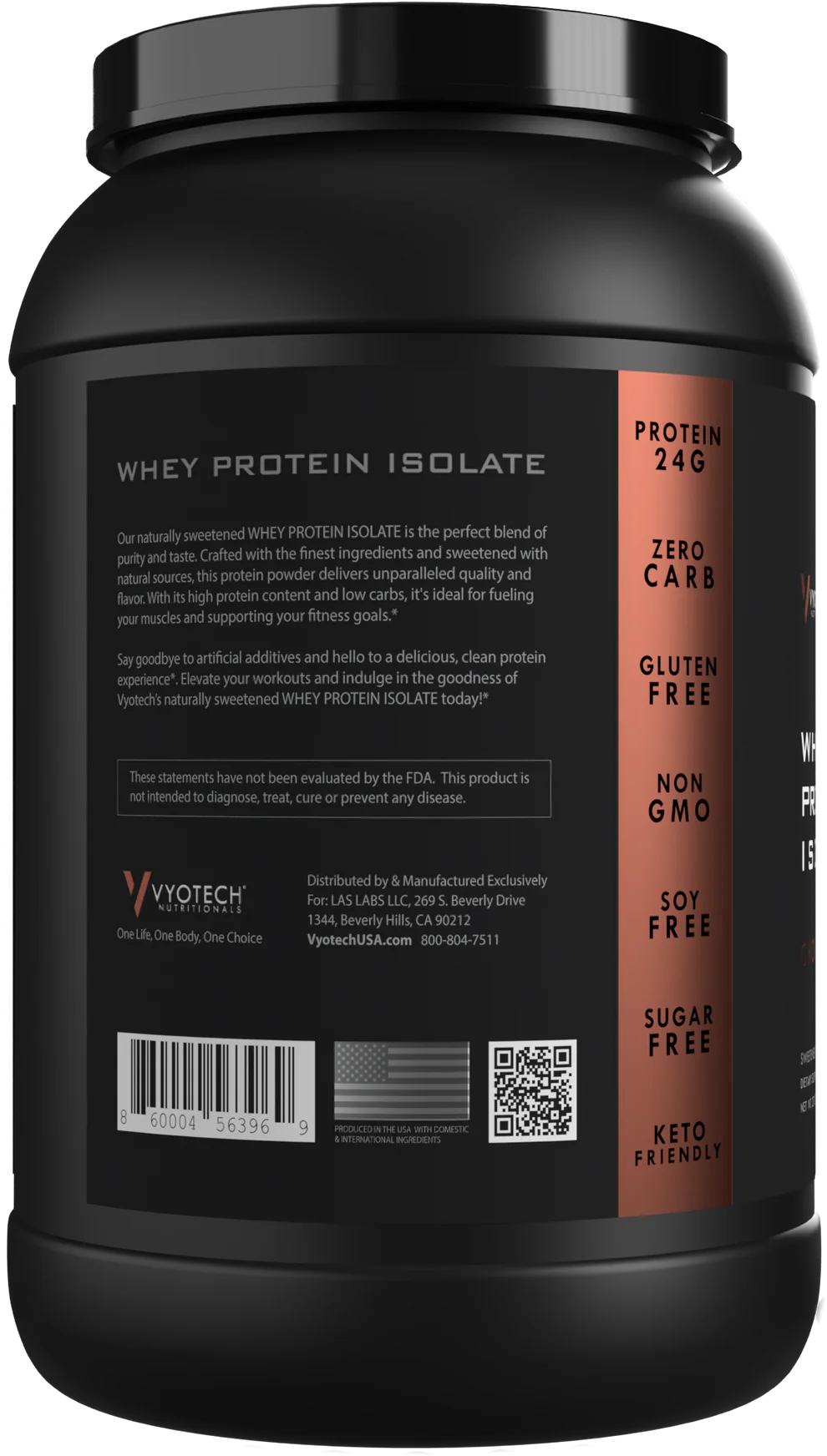 VYOTECH: Whey Protein Isolate + Digestive Enzymes + Monkfruit : Chocolate