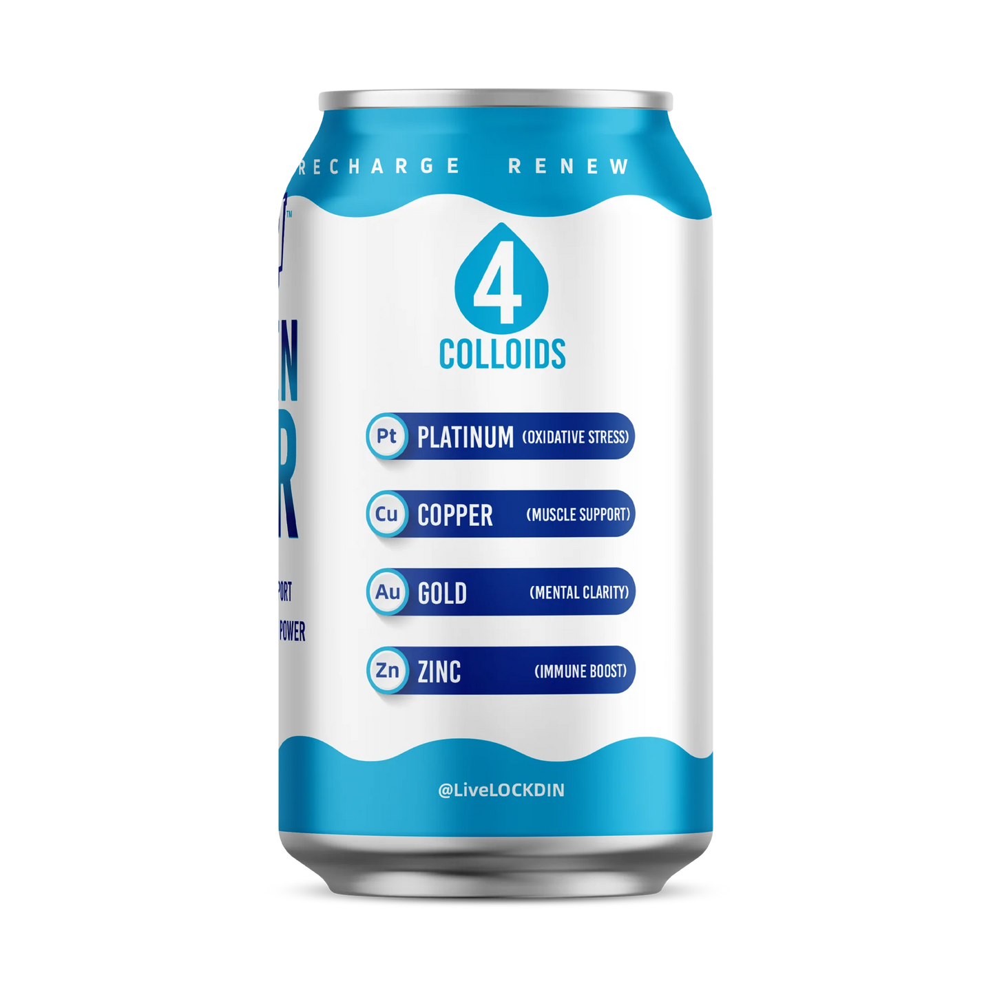 LOCK'DIN - Original Hydrogen Water w/ Quad-C (Case of 12)