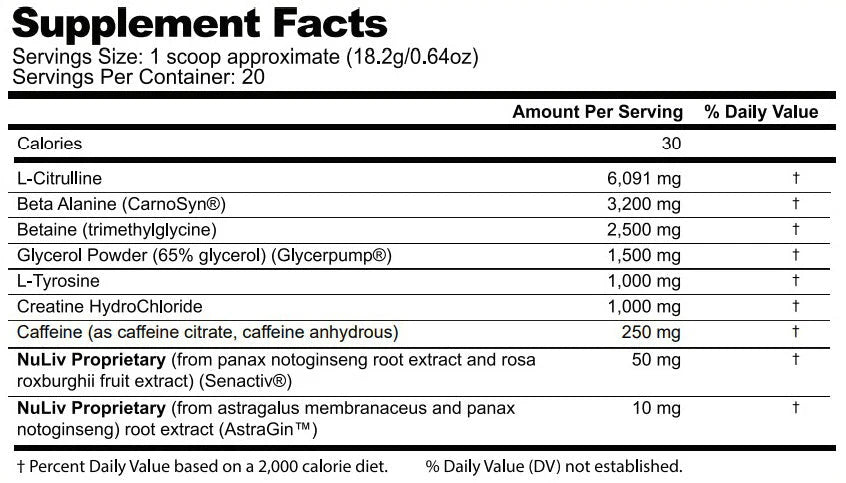 VYOTECH: B4U Train - Pre-Workout by Vyotech Nutritionals